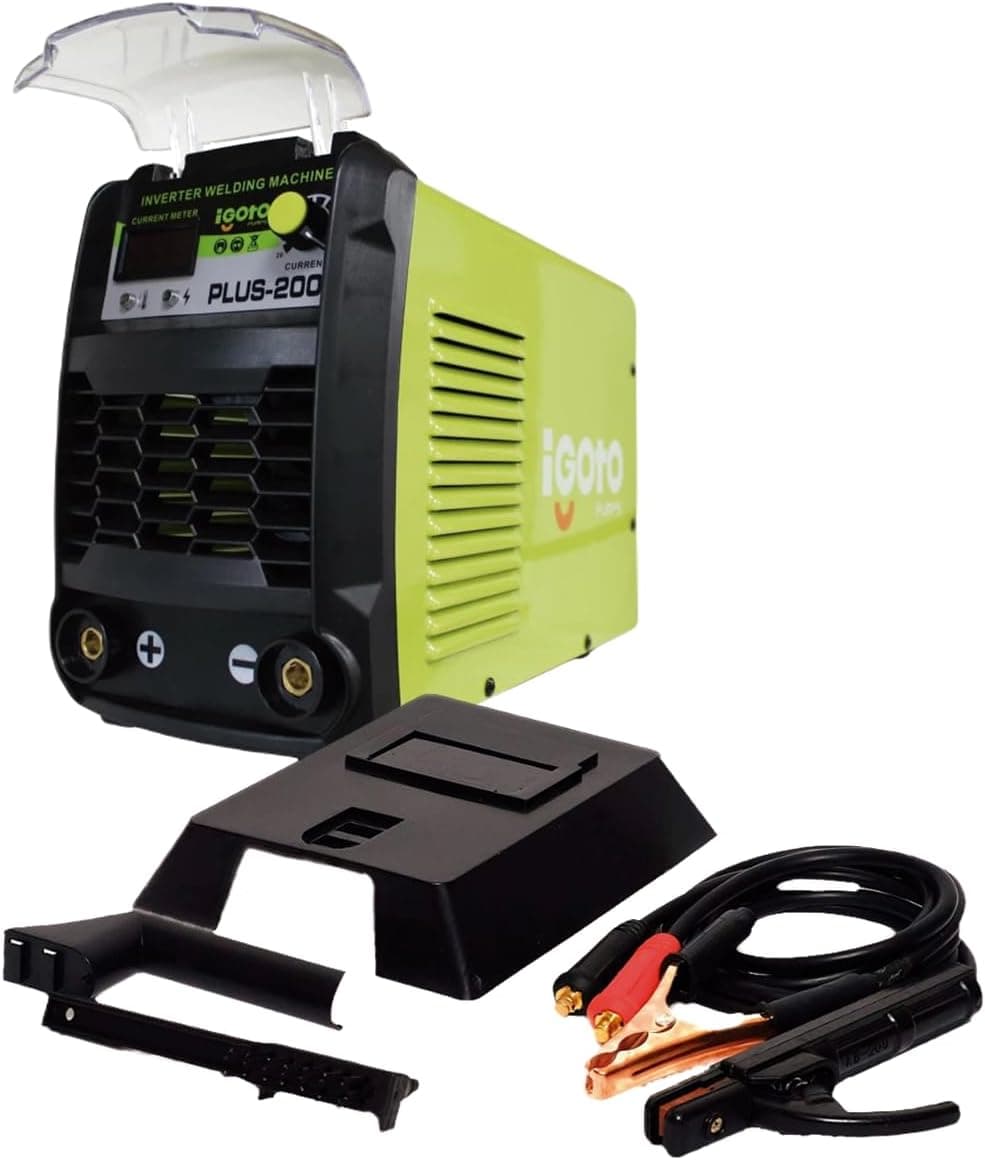 Soldadora Inversora 200 a 110/220 V C/Cables + Careta y Cepillo Alambre PLUS-200 IGOTO