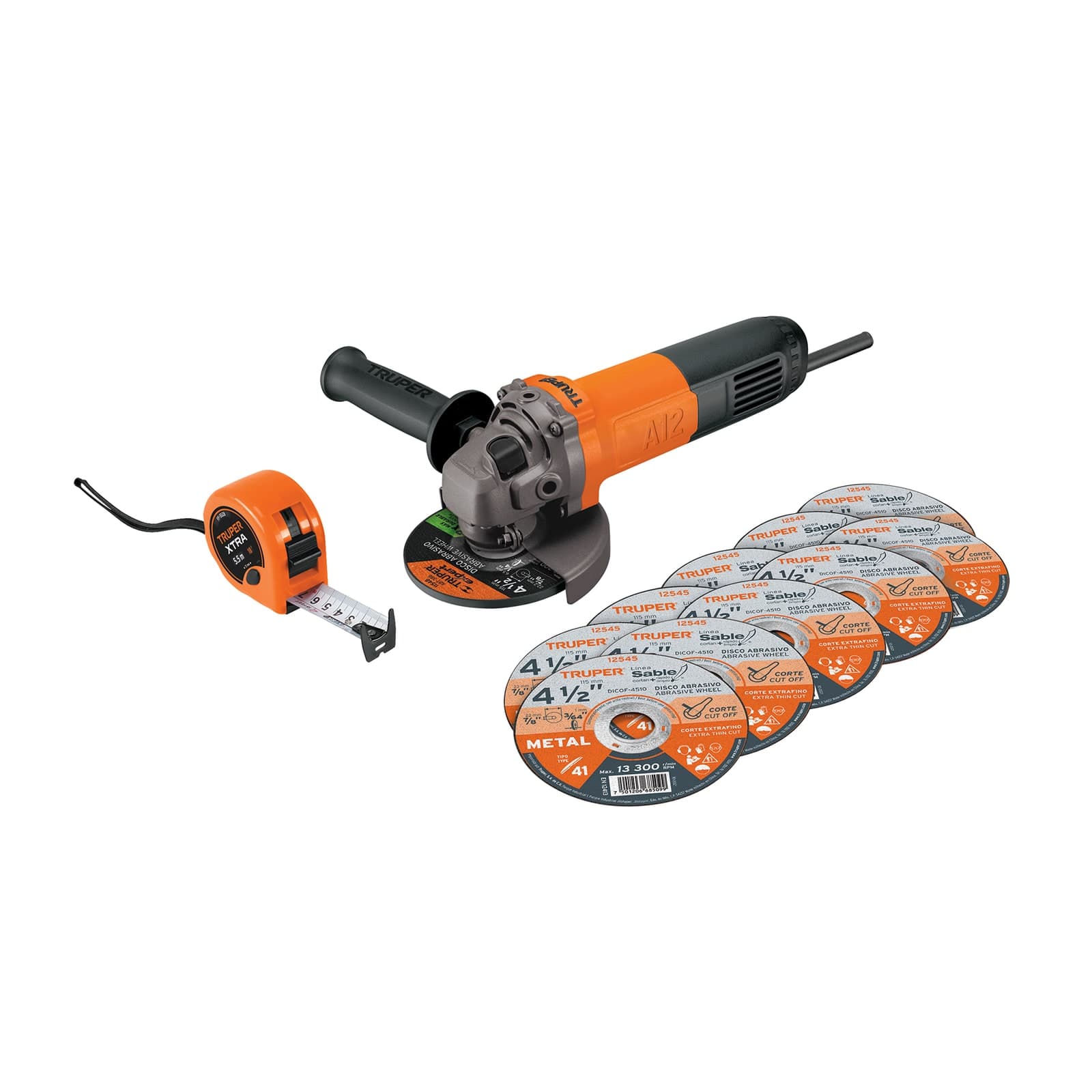 Esmeriladora Angular 4-1/2" 700 W COMBOE-4-1/2A12 Truper