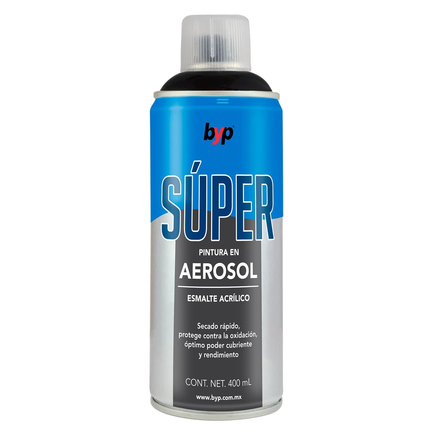 Aerosol 400 ML Plata Esmalte Acrílico Metálico APLS00 Super BYP