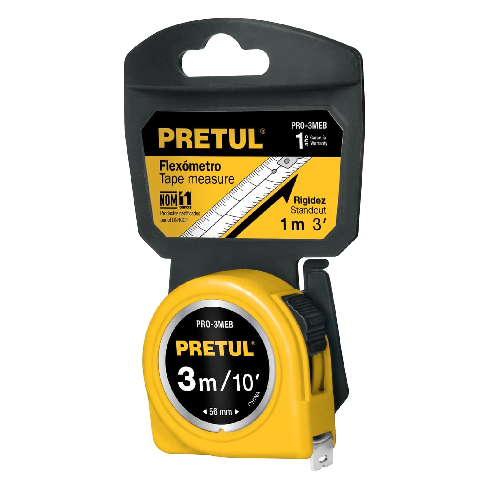 Flexometro Amarillo 3 M PRO-3MEB Pretul