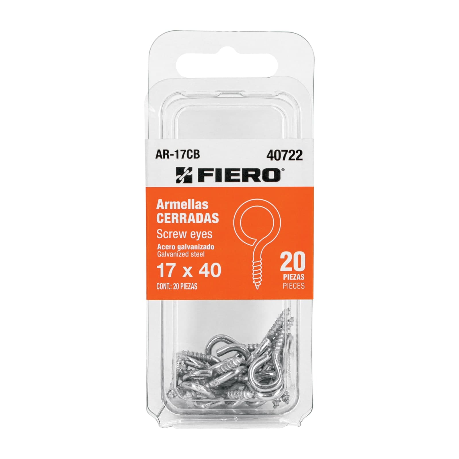Armella Cerrada 17 x 40 Blister 20 Pzs AR-17CB Fiero