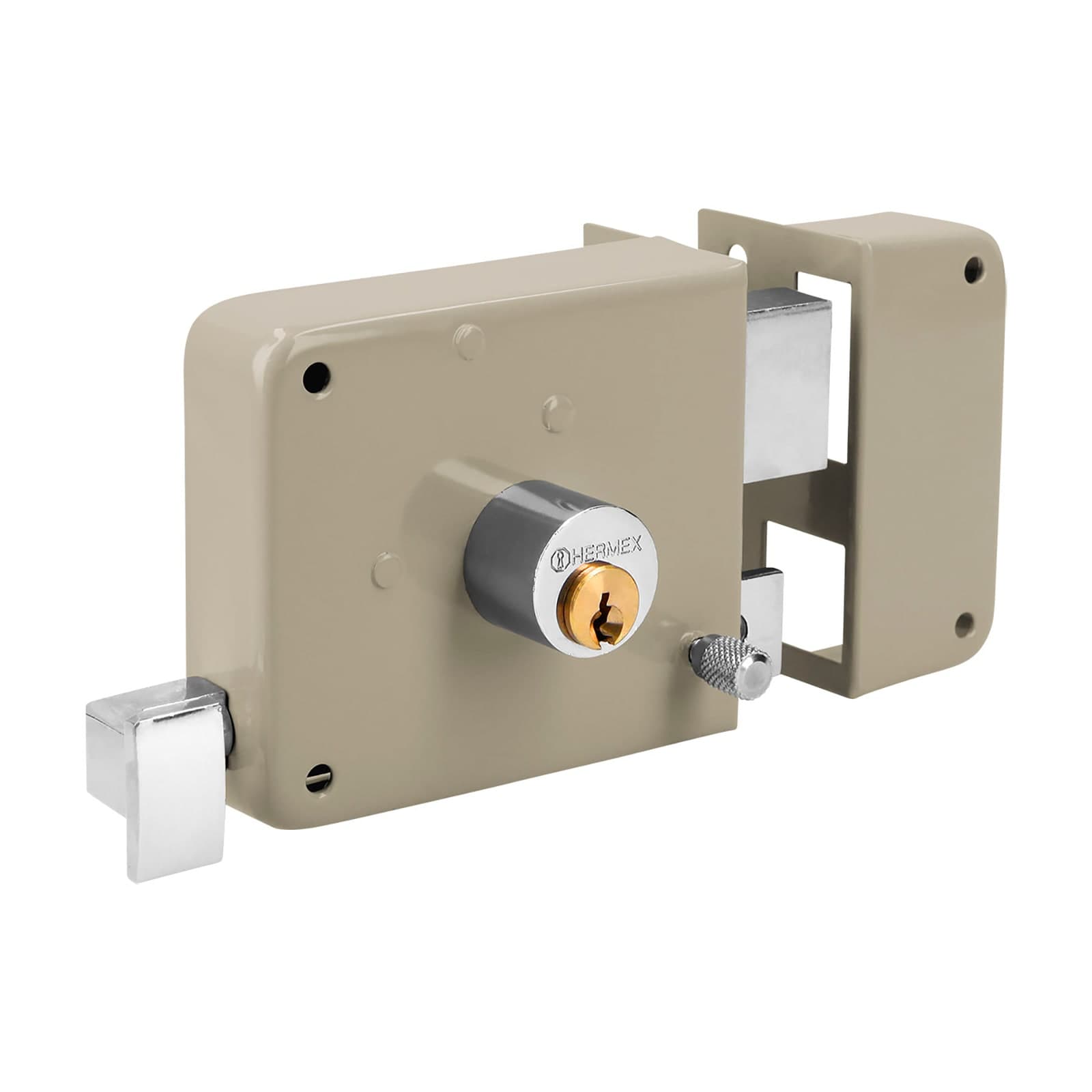 Chapa Monta Facil Derecha Blister Llave Tradicional CS-70DB Hermex