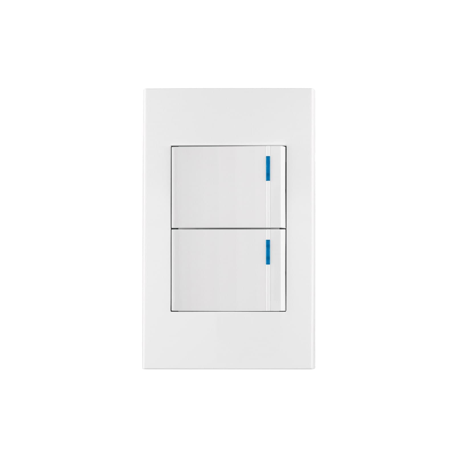 Placa Armada 2 Apagadores Línea Española Blanco PA-APDO15-EB Volteck