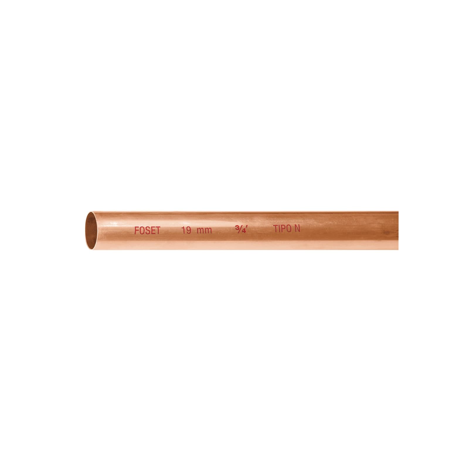Tubo Cobre P/Agua "N" Economico 3/4 x 1 MT