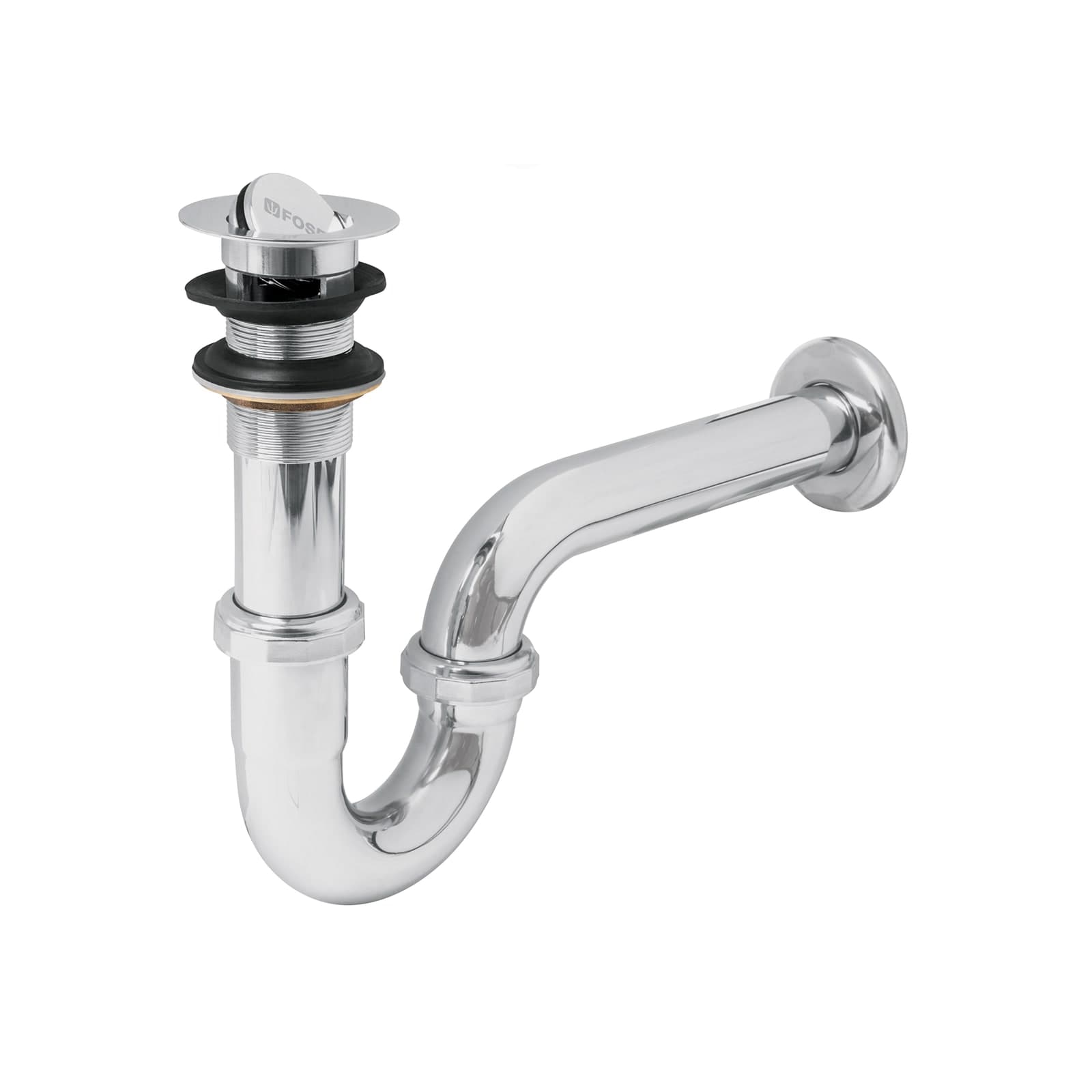 Cespol P/Lavabo Laton C/Contra Tipo Moneda Cromo 1-1/4" CE-208 Foset