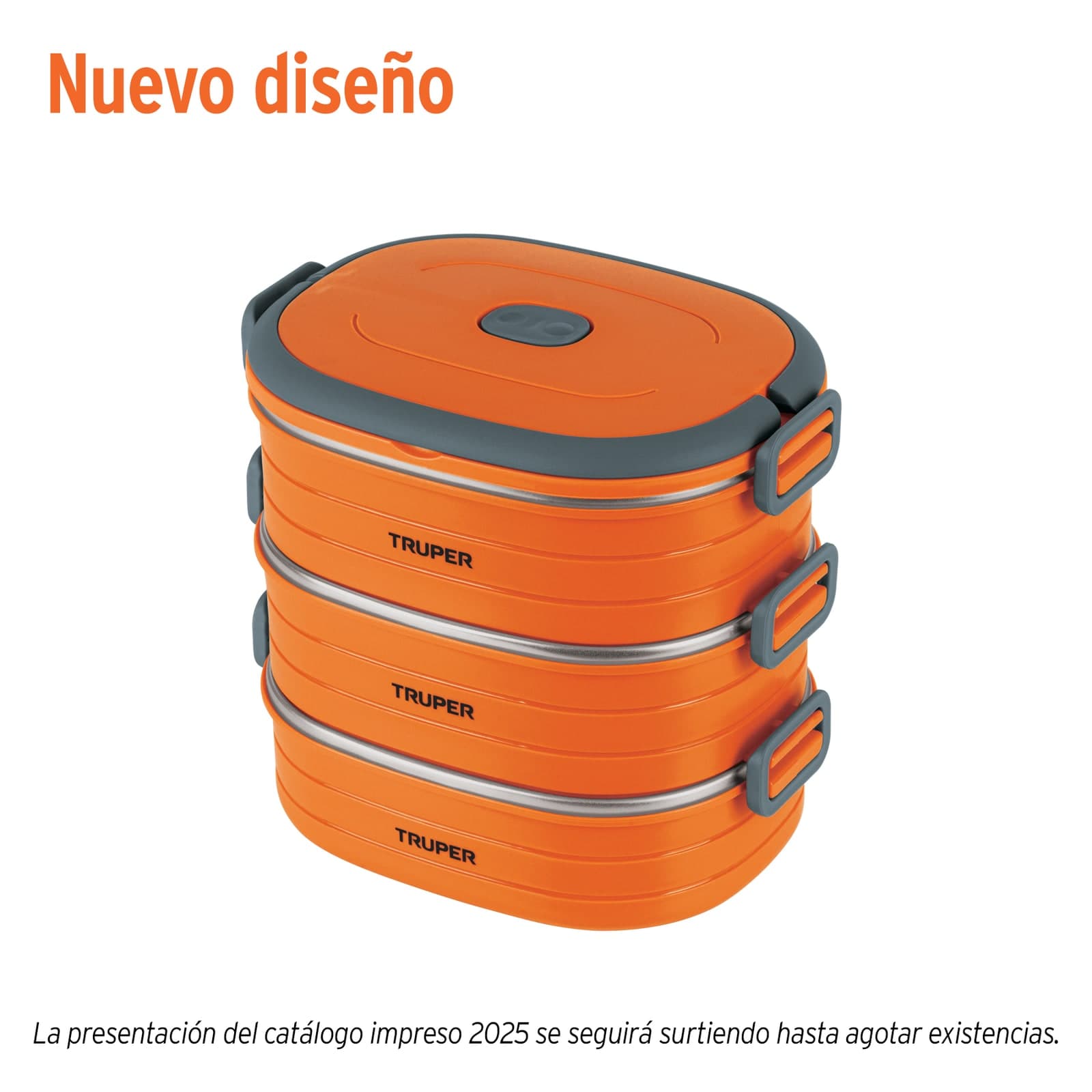 Lonchera Térmica C/3 Contenedores Acero Inox LUNCH-3 Truper