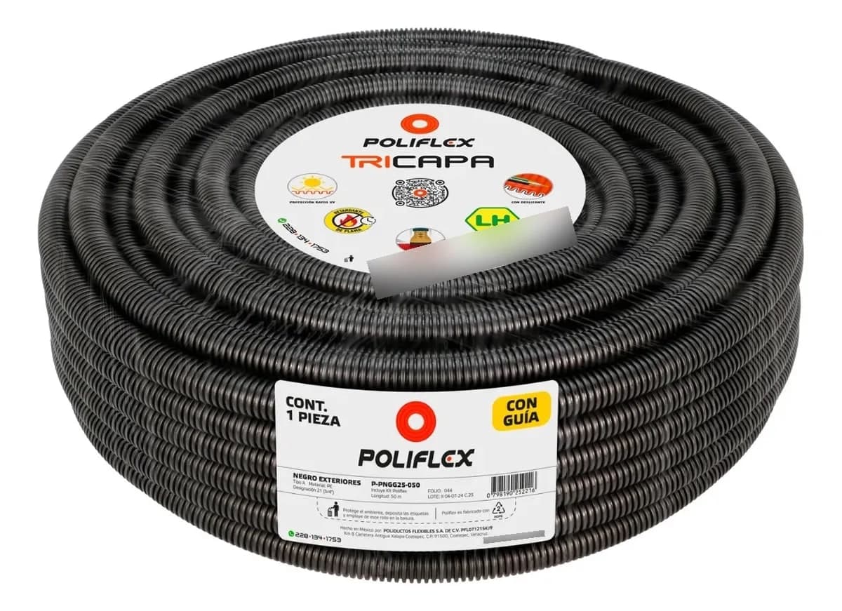 Poliducto Negro 3/8" x 1 MT
